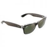 Ray-Ban New Wayfarer Sunglasses Rb2132 6052 Top Black On Transparent/ Green