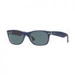 Ray-Ban New Wayfarer Sunglasses  Rb2132 605371 Top Matte Blue On Transparent/ Grey Gradient