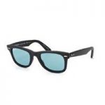 Ray-ban Original Wayfarer Sunglasses Rb2140 901s3r Matte Black/ Polarised Blue 50mm