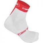 Castelli – Free 6 Socks White/Red S/M