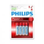 Philips – Batteries Size AAA Powerlife (Pk of 4)