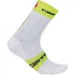 Castelli – Free 9 Socks White/Yellow Fluo 2XL