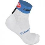 Castelli – Free 6 Socks White/Drive Blue S/M