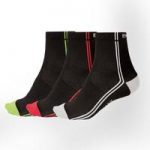 Endura – Coolmax II Stripe Socks (3 Pack) Black/Stripe L/XL